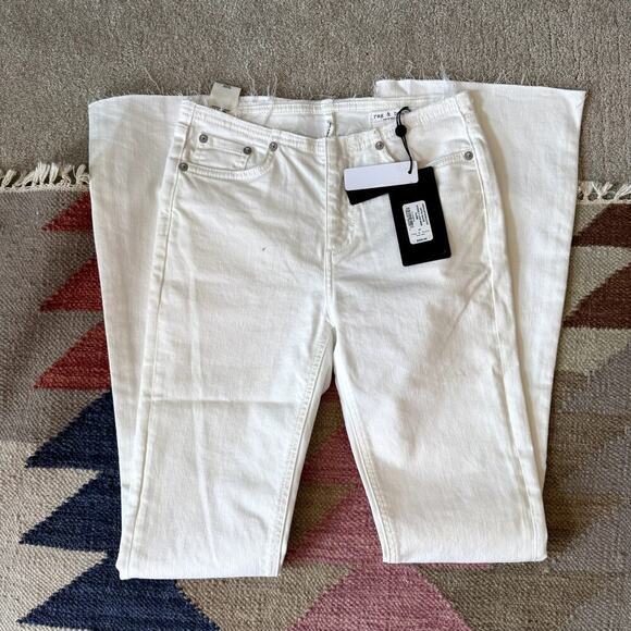 NEW Rag & Bone Kinsley Low Rise Flare White Women's Size 23 New - Picture 7 of 7